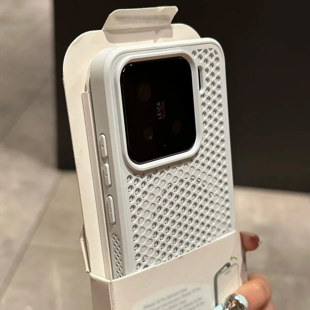 超级散热蜂窝气孔游戏充电不发热烫小米15手机壳14pro硅胶防摔13