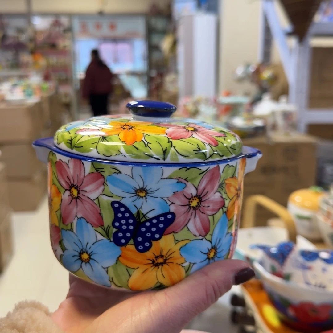 瓷700毫升蝴蝶炖盅一只