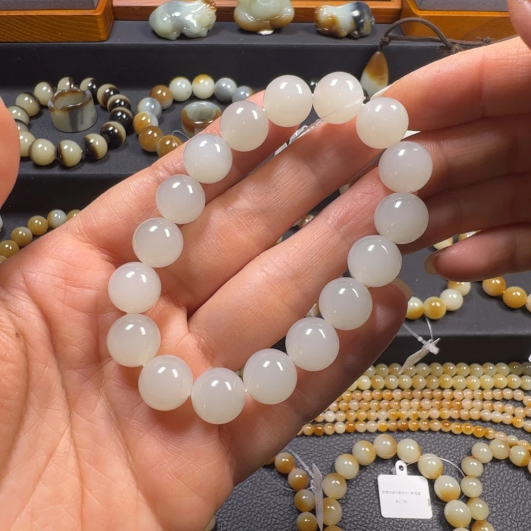 和田玉未镶嵌手链卡12