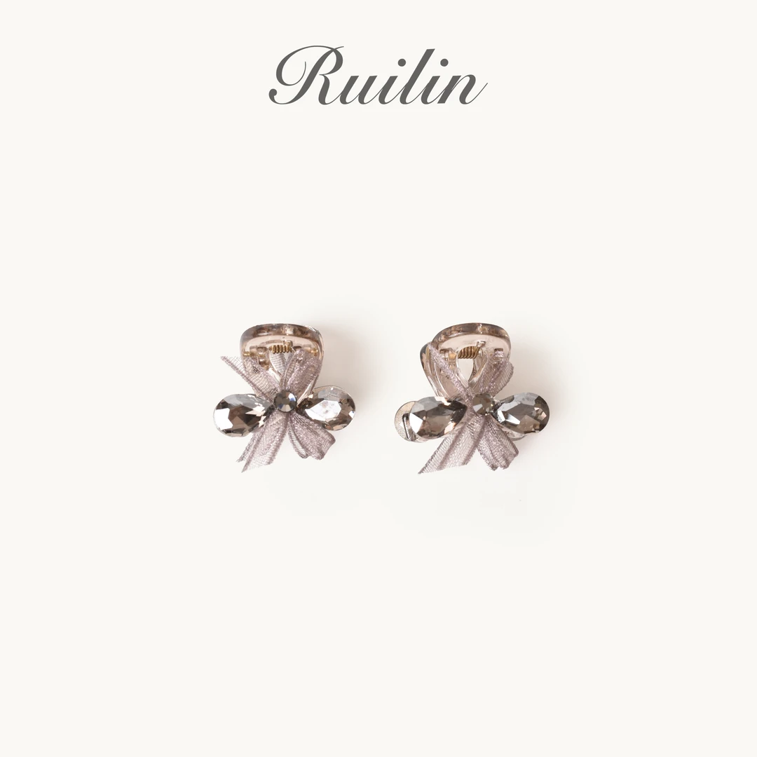 RUILIN【203】【晶晶蝴蝶缎带】百搭气质优雅时尚精致