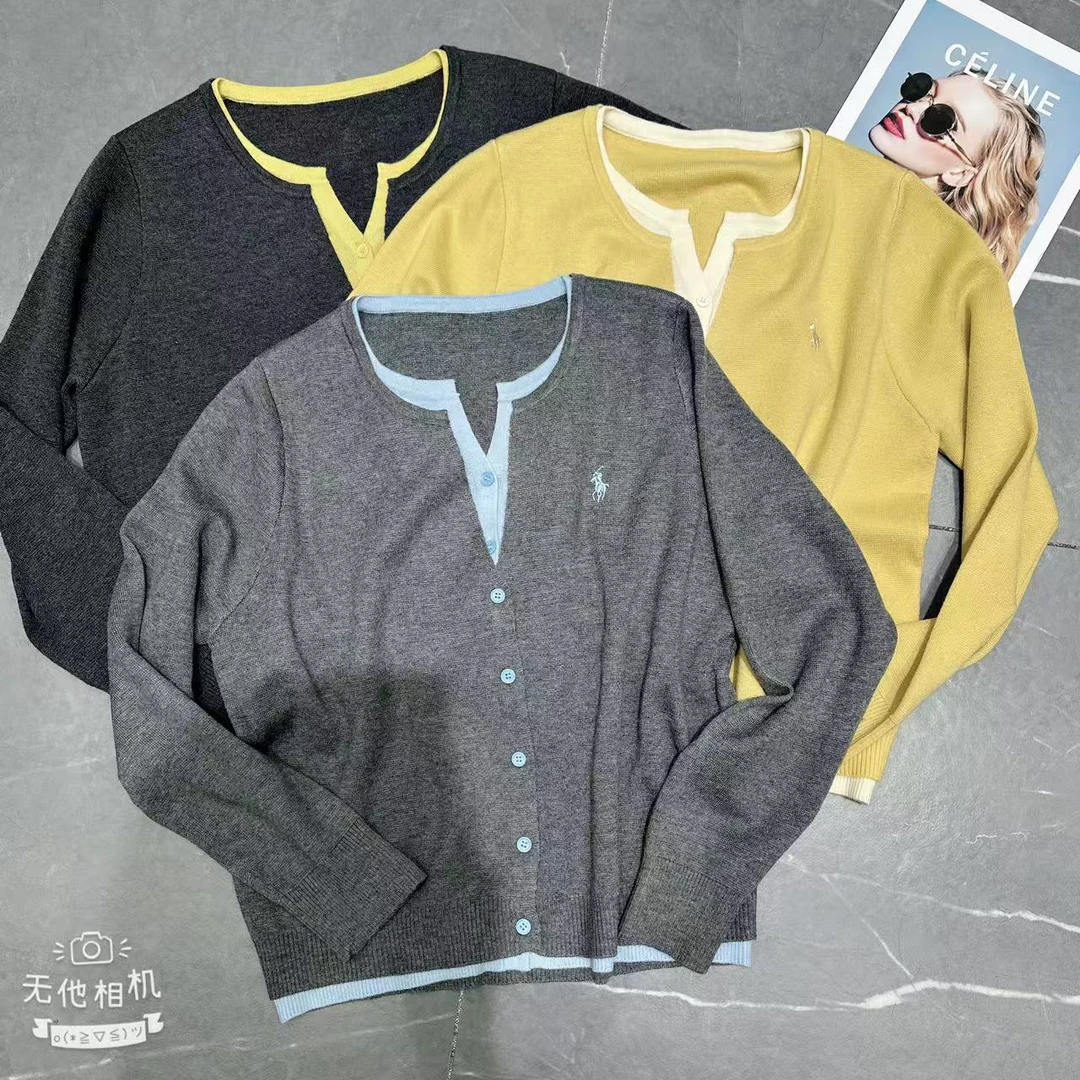 【慕.我们的店】撞色假两件长袖针织