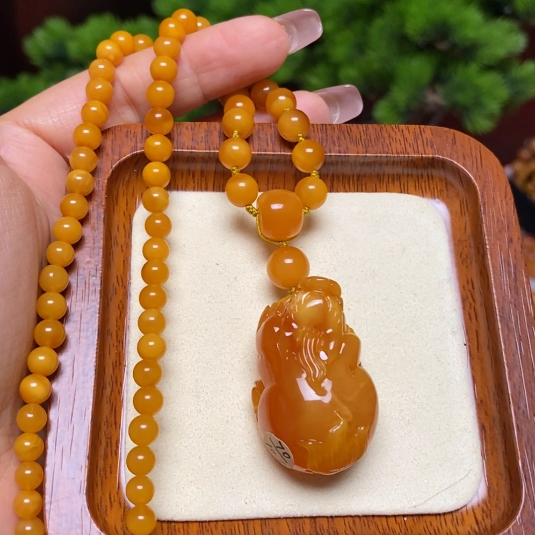 【闪购商品】蜜蜡颈饰未镶嵌项链