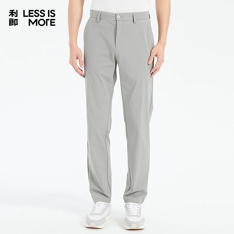 [休闲舒适]利郎LESSISMORE夏季百搭户外长裤针织舒适休闲裤直筒男