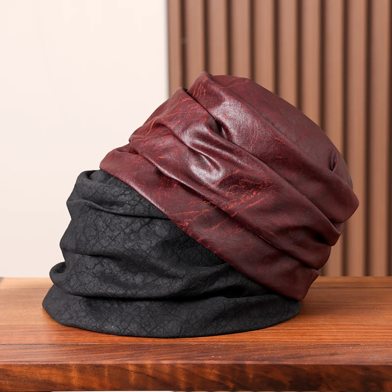 PTAH布塔香云纱香妃帽桑蚕丝高级轻奢透气帽百搭0764