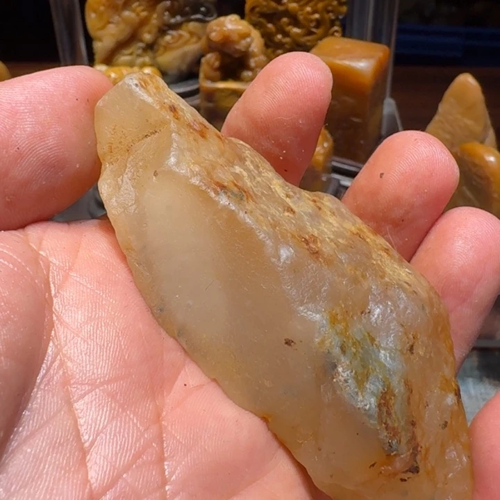 寿山石水**影寿山石石头