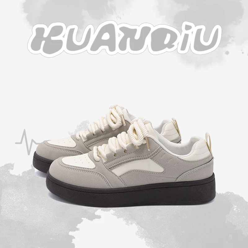 环球潮流休闲小白鞋女款2025春季新款女厚底板鞋女小众百搭运动鞋