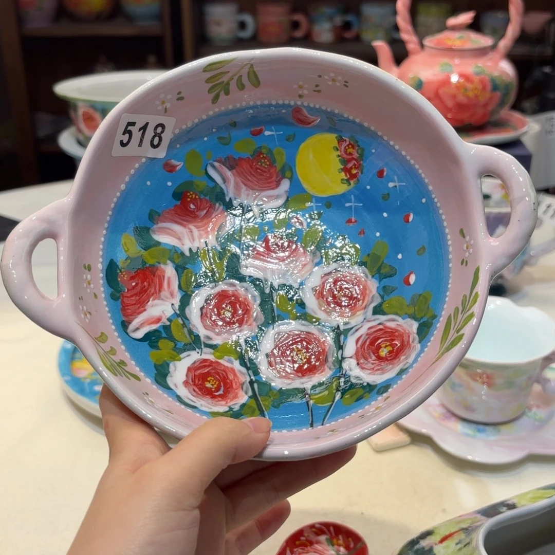 景德镇手绘高温釉下彩陶瓷茶具