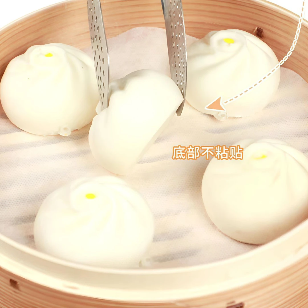 发10包！共100片！28厘米10片装简约圆形烘焙用蒸笼布无纺布笼屉布