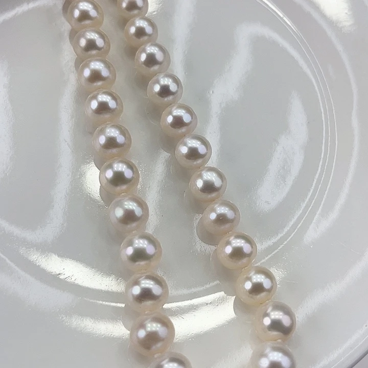 淡水珍珠颈饰银S925镶嵌卡9➕极光白炫彩高品