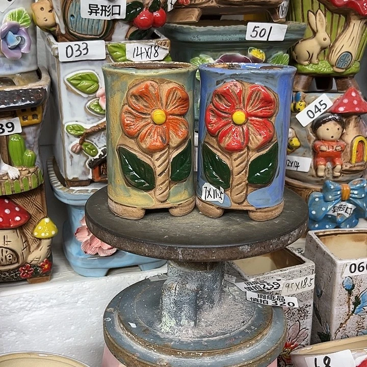 粗陶材质多肉花盆