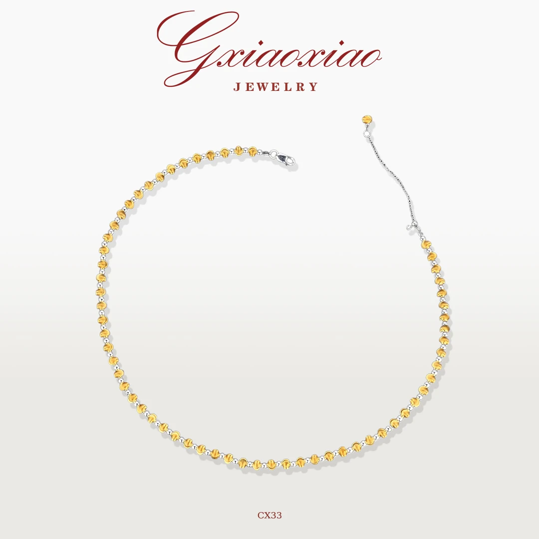 G XIAOXIAO925银【摇摆恋曲系列】法式轻奢高级百搭锁骨项链 CX33新