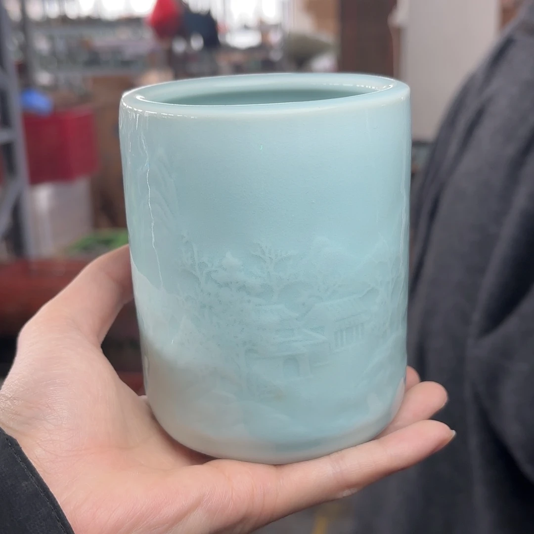 龙泉云间青瓷小米茶器