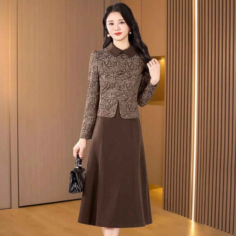 【可蓓儿】广州十三行爆款连衣裙女2025新款春秋今年流行小香妈妈装