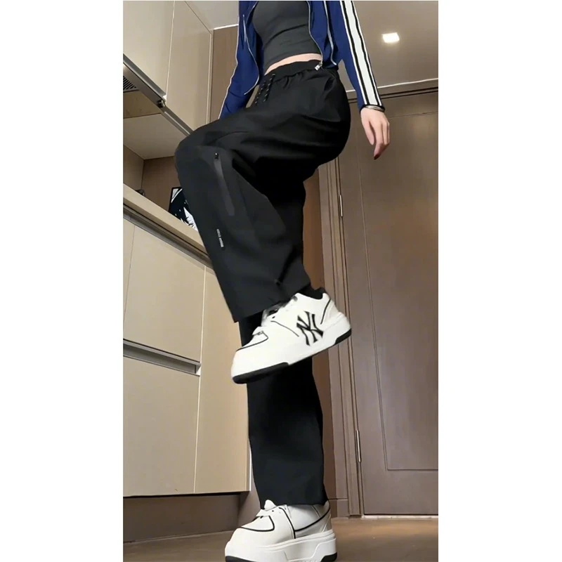 男女宽松百搭情侣速干裤子夏季防水潮牌冲锋裤登山户外运动休闲裤