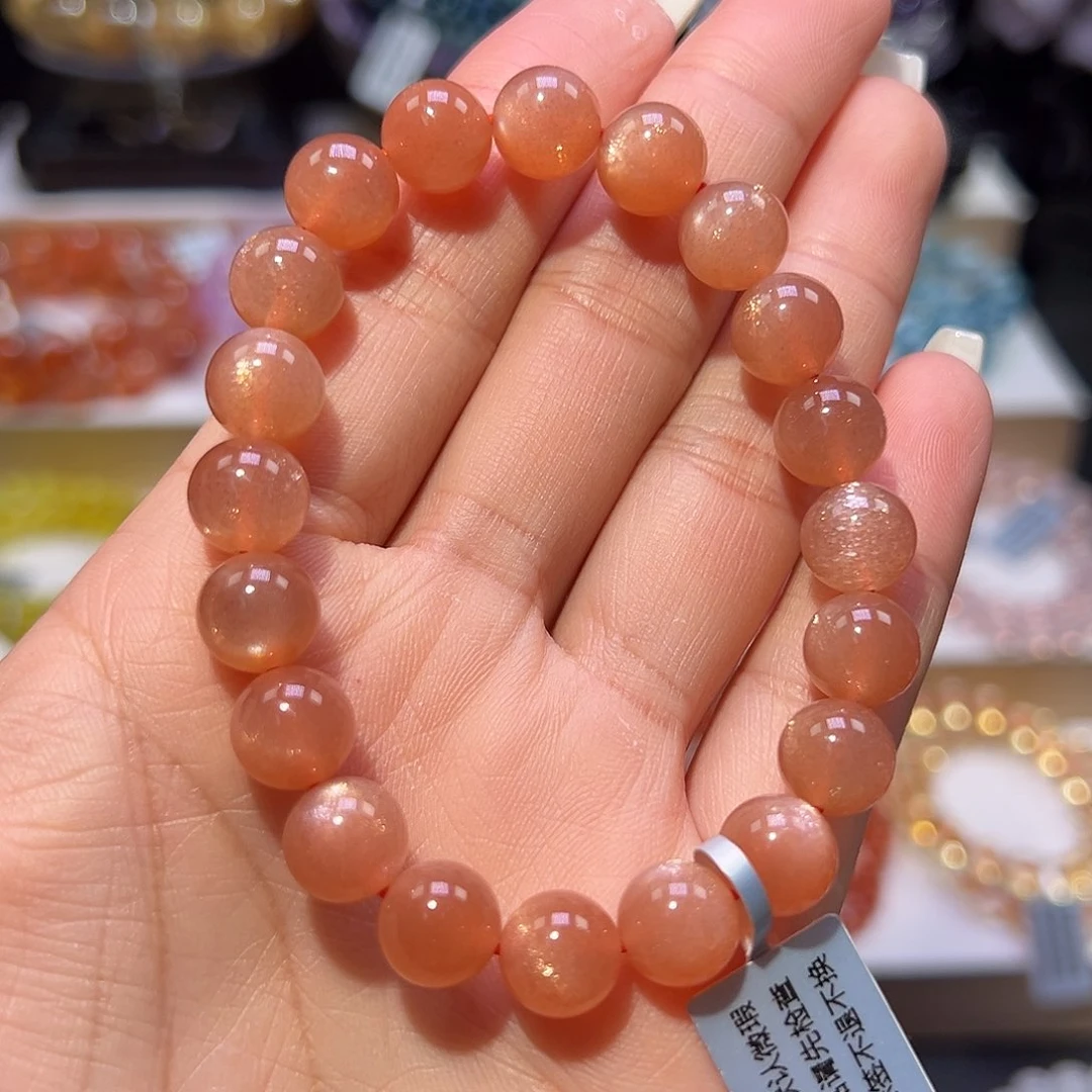 手串未镶嵌长石收藏级金沙橙月光9.7mm