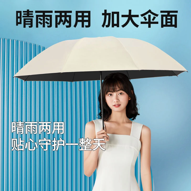 12骨超大号双人抗暴风雨折叠防晒伞遮雨两用男女晴雨黑胶大雨伞