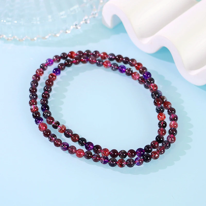 桃花醉超七（莫奈花园）多圈手链CQ400-多样性发其一