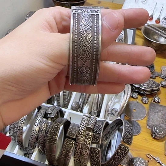 玉***堂吊坠925银花岗岩足银