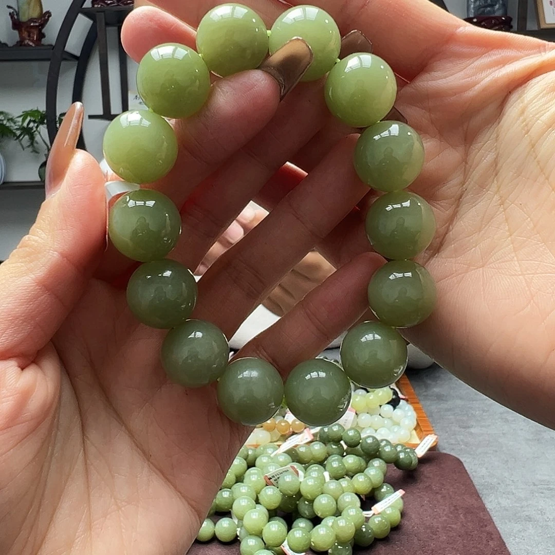 和田玉未镶嵌手链16若羌黄口