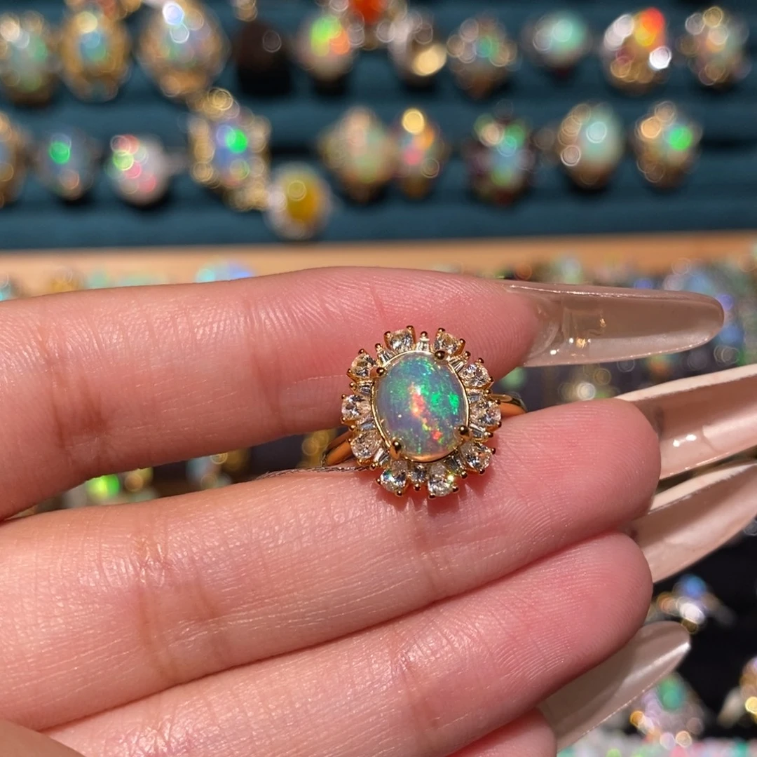 欧泊银S925镶嵌戒指