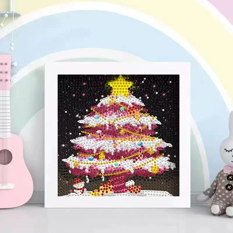 【喵喵】圣诞树系列钻石画diy手工粘贴装饰画驾车个人用品