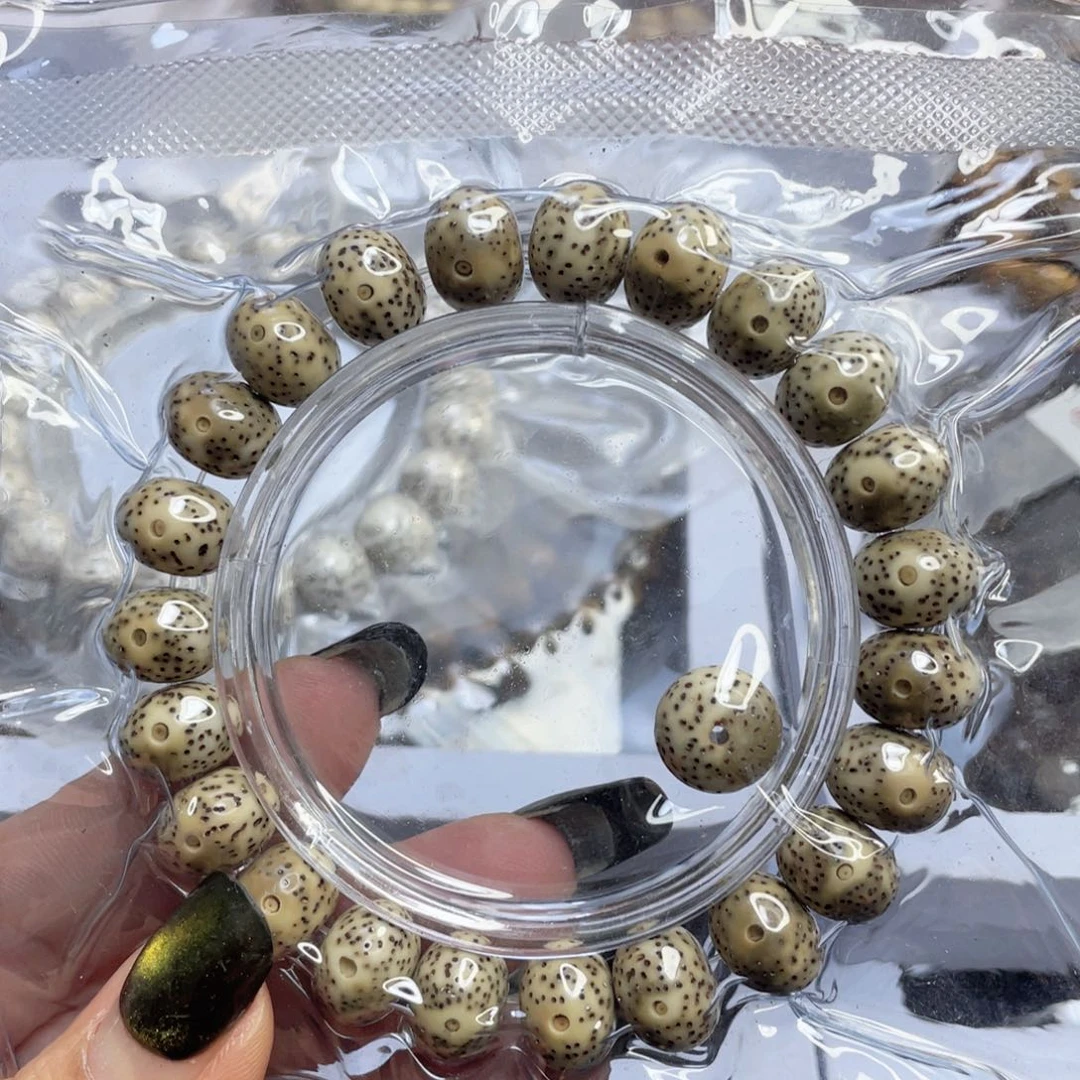 吊坠星月菩提石玉料青花苹果手串尺寸11.5