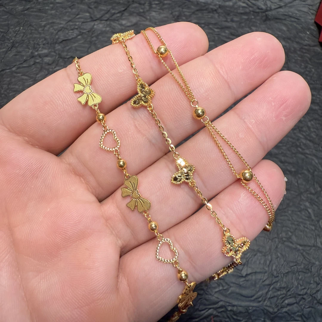 【5G手链】足金999古法纯黄金真金经典女款5G工艺