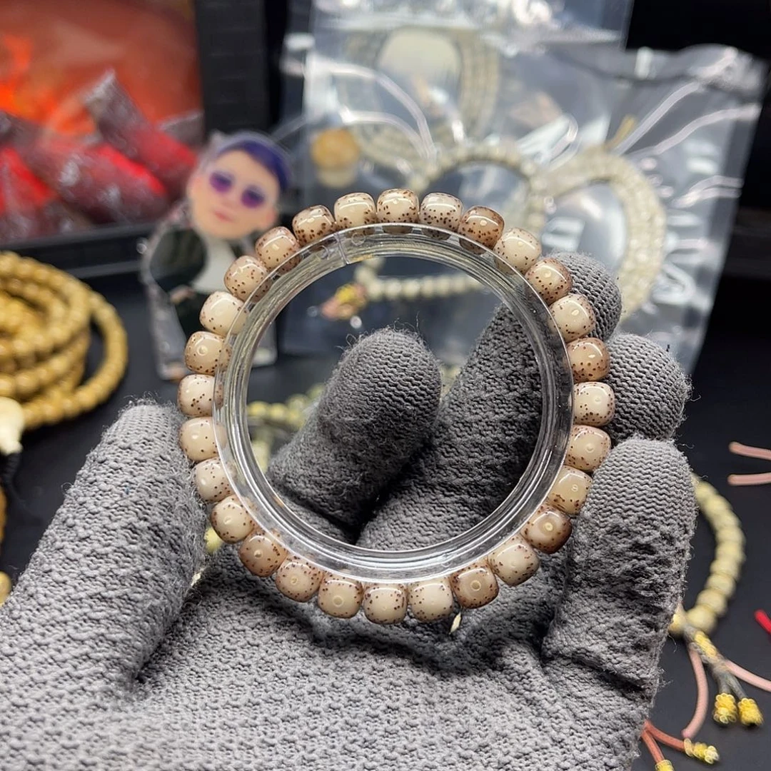 星月菩提手串粉冰玉化手串