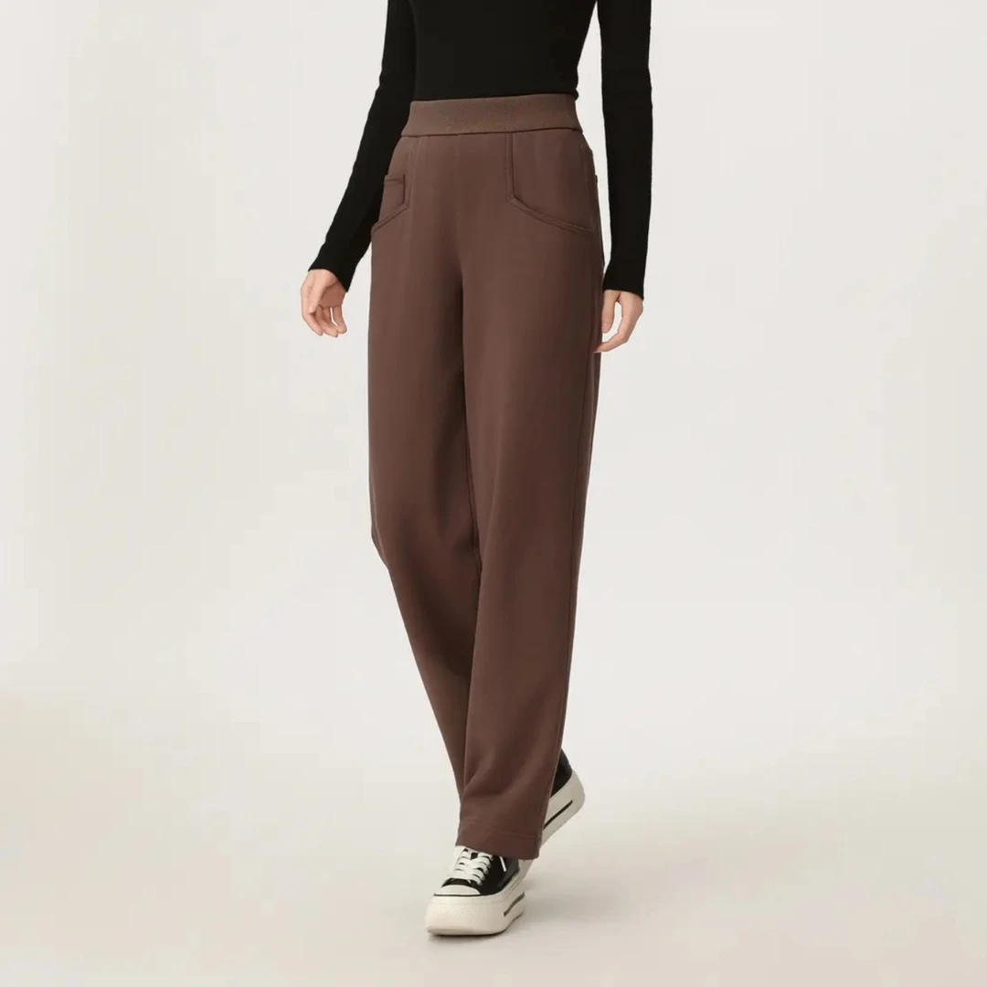 官方正品新款显瘦女高腰穿搭简约裤子510026裤长96cm