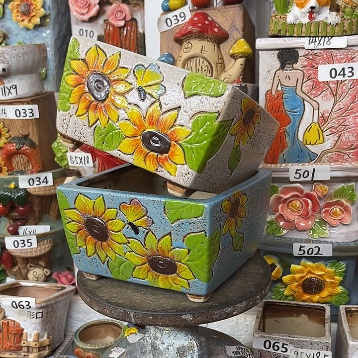 粗陶材质多肉花盆