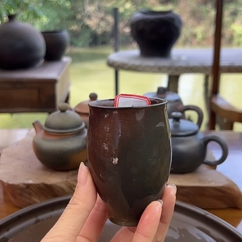 戬谷龙窑坭兴陶柴烧杯52