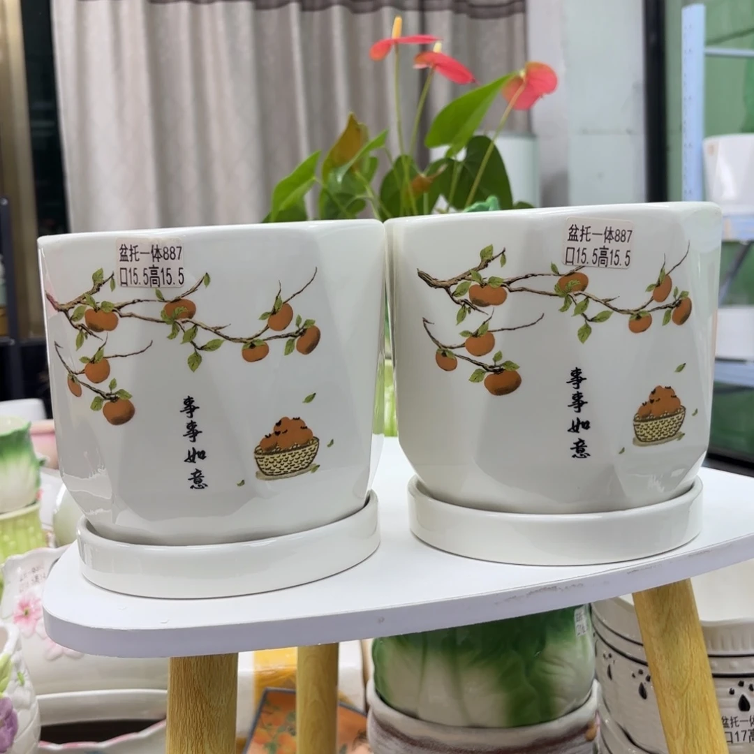 @夏西陶瓷花盆@@5887