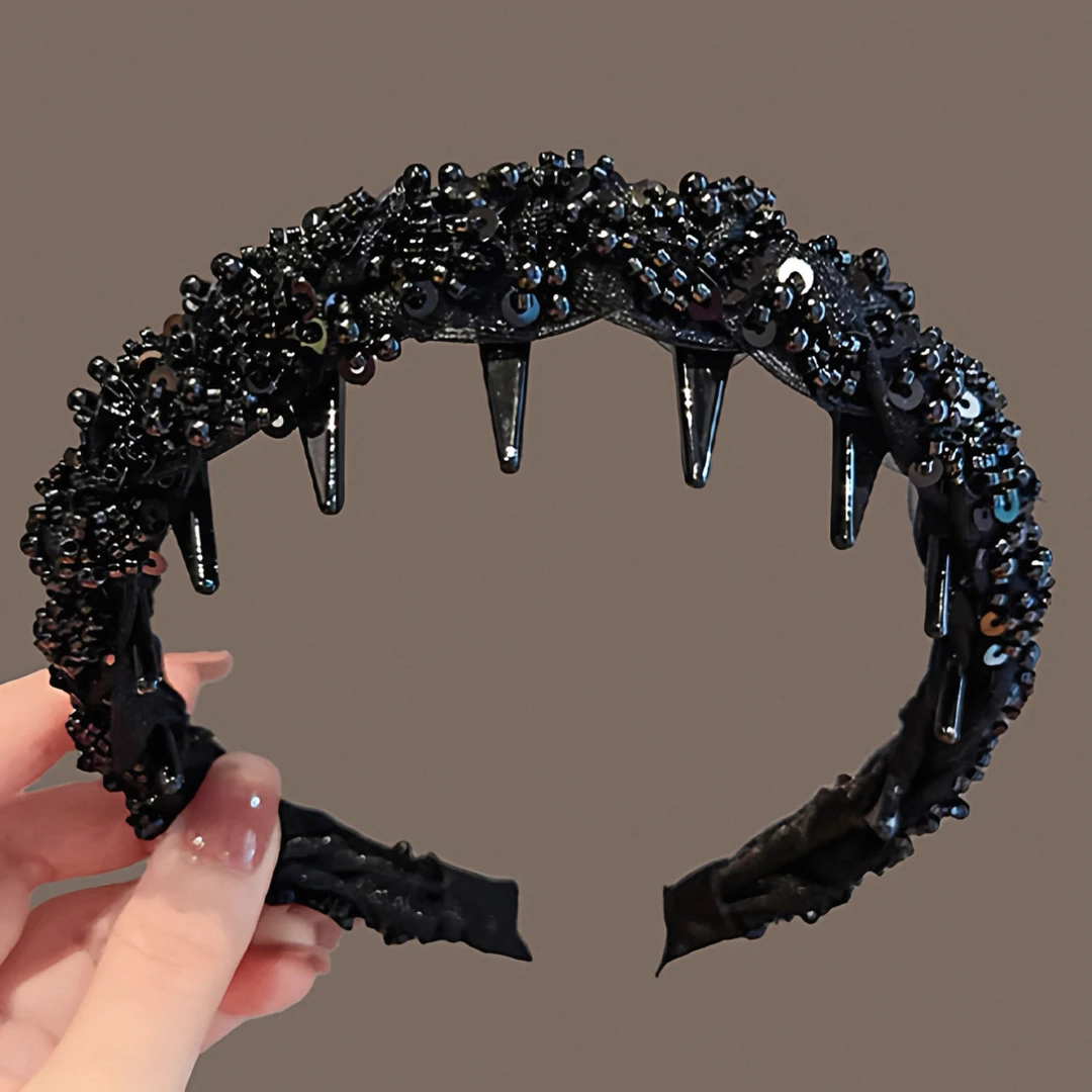 2025新款高级感轻奢水钻高颅顶头箍压发卡头饰饰百搭