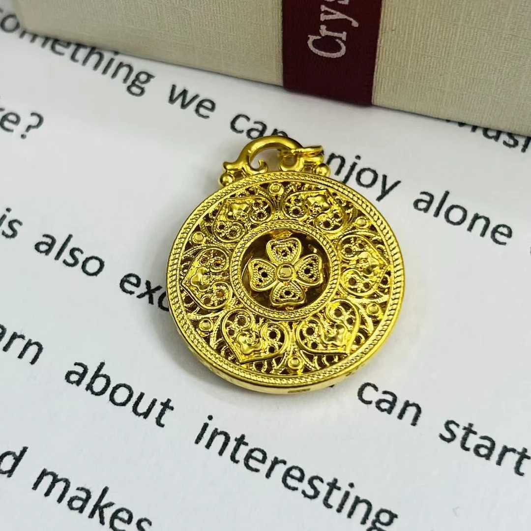 足金999四叶福环黄金首饰配件DP2802-01740