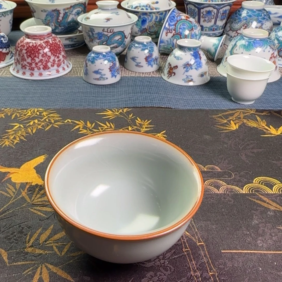 瓷片@**猫汝窑开片主人杯一个款式随机发