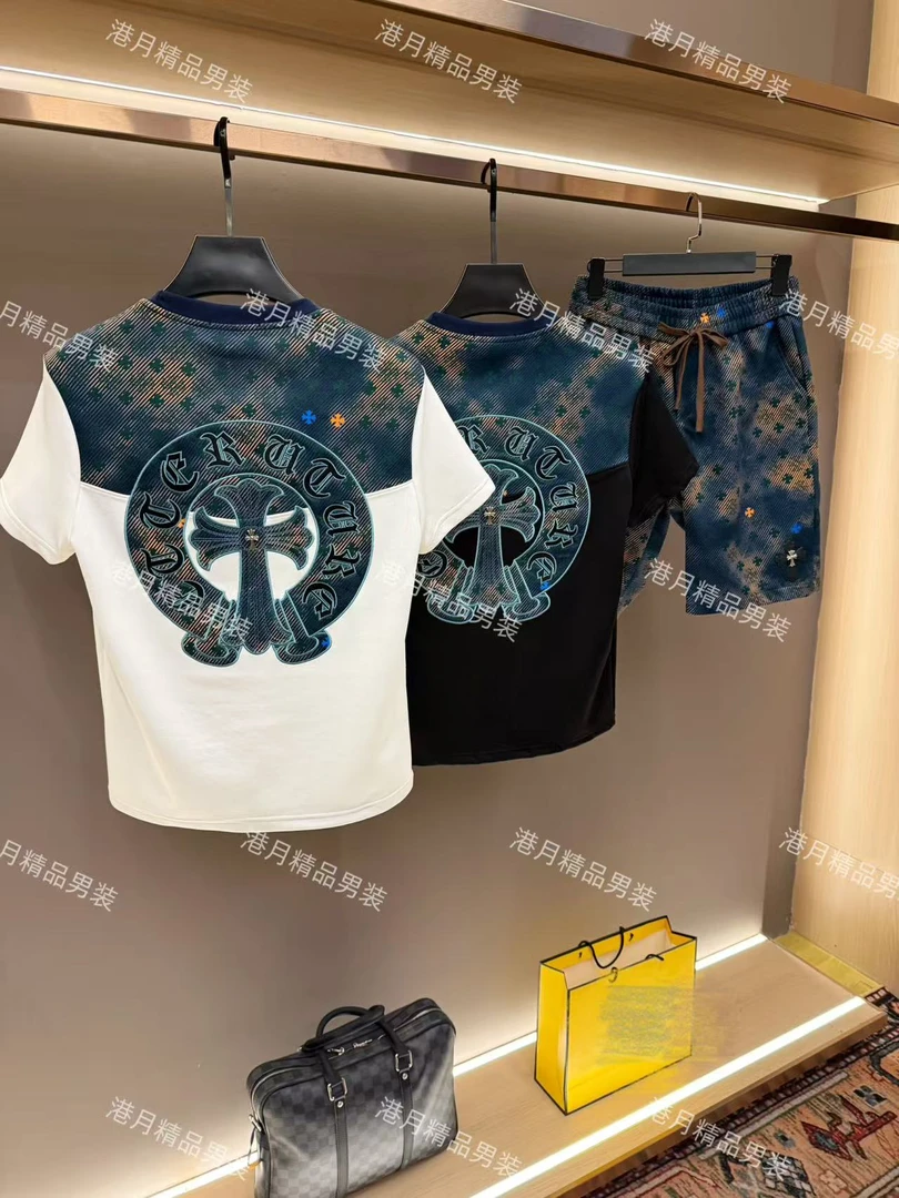 男士春夏新款潮流百搭修身时尚套装K83