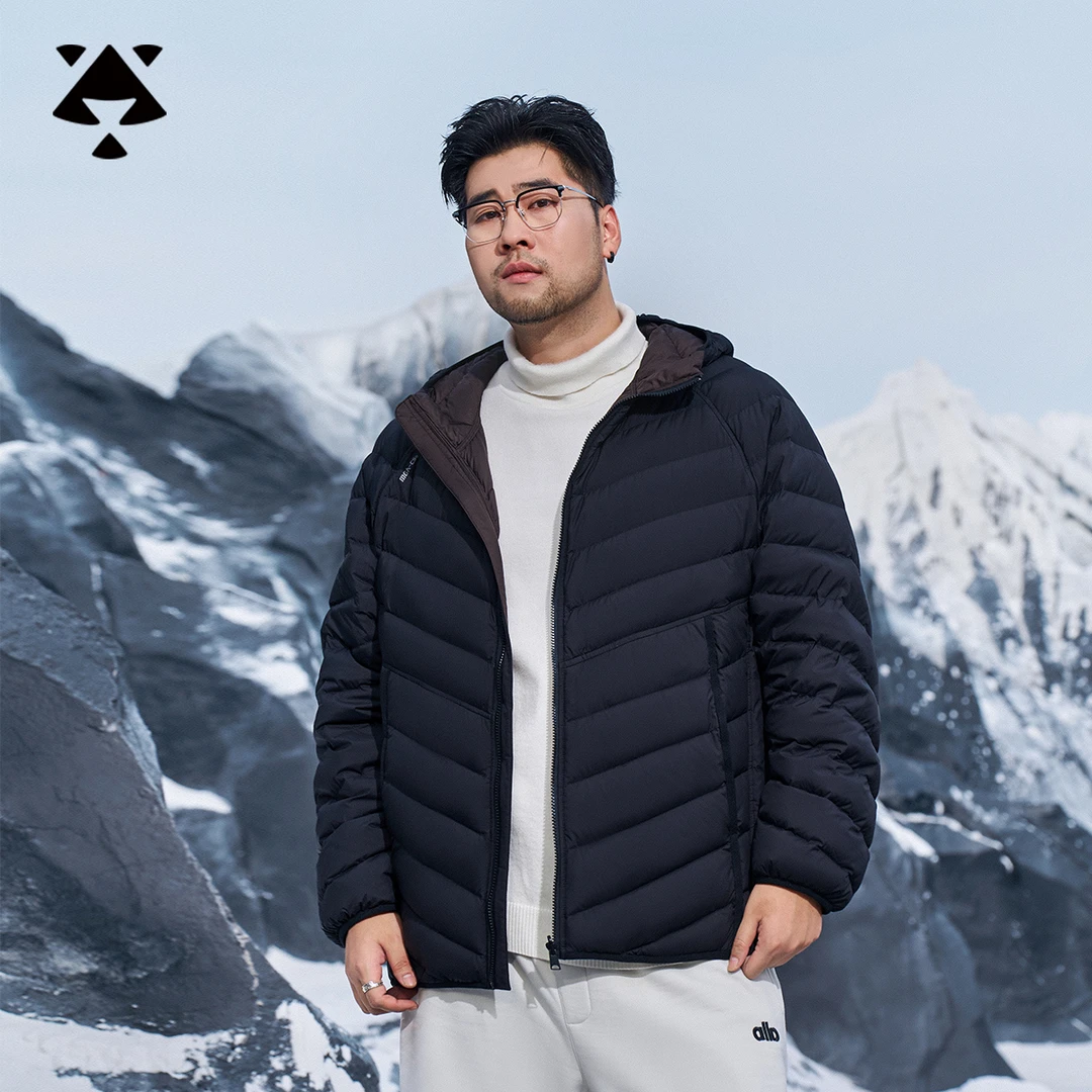 【精品90鹅绒】北方必备大码高颜冬季御寒外套双面可穿连帽羽绒服