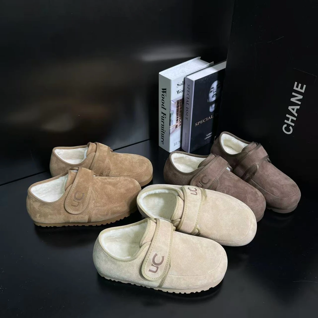 【猫猫土豆】厚底勃肯鞋女2025新款秋冬加绒毛毛乐福鞋805-8