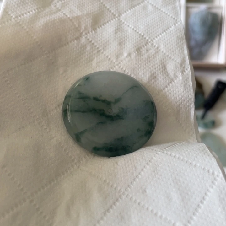 定制翡翠未镶嵌平安扣 毛货 无鉴赏期