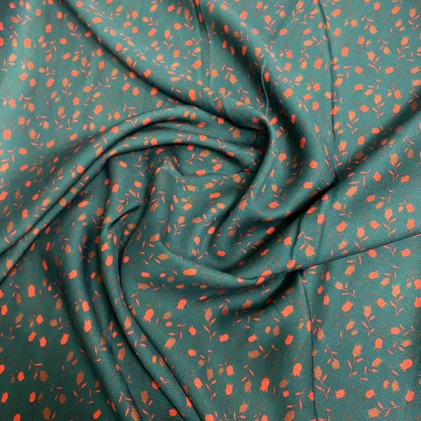 染底香云缎郁金香春夏连衣裙旗袍面料柔软透气