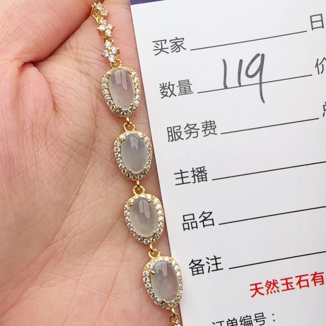 翡翠戒指银S925镶嵌戒指