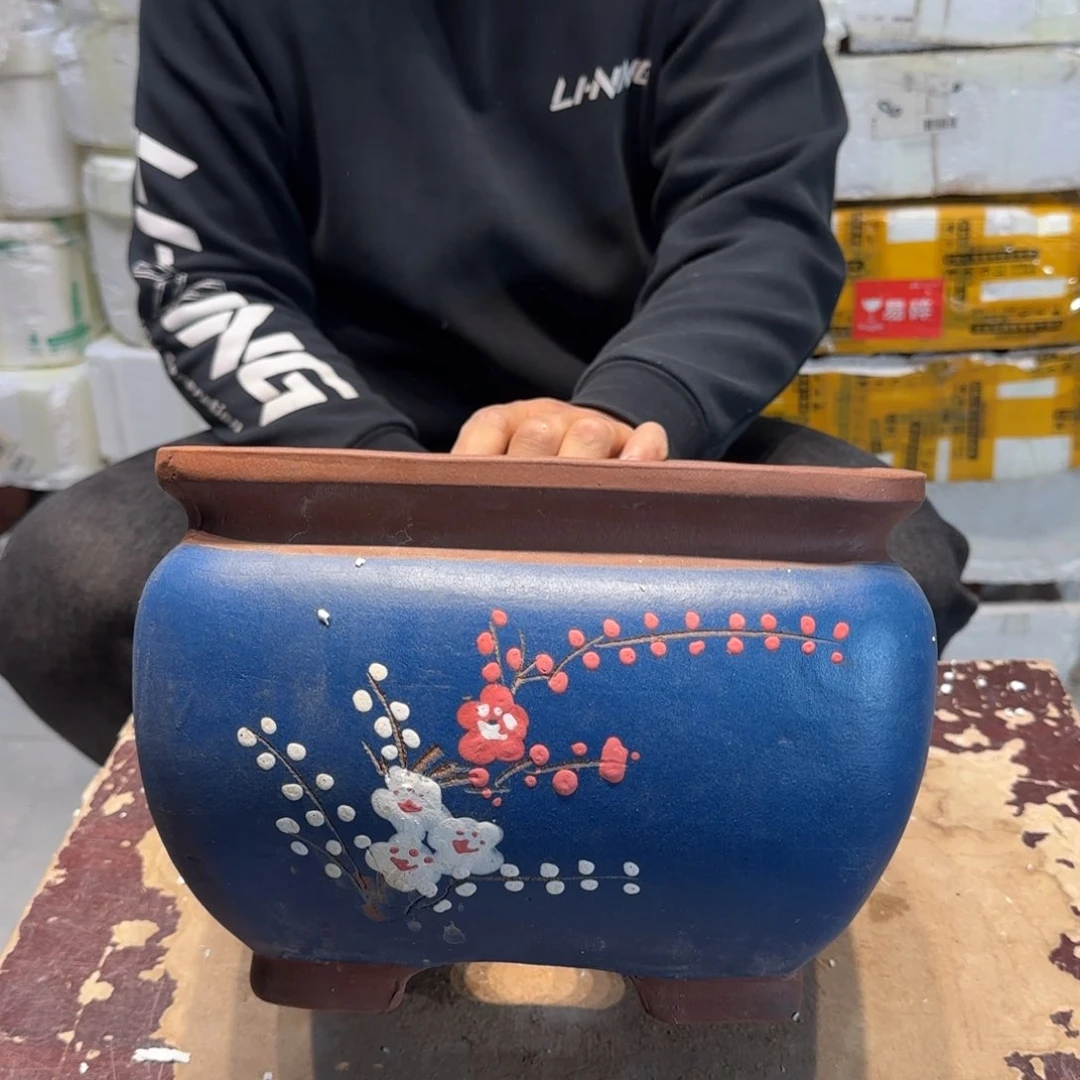 紫砂花盆口径25高度19