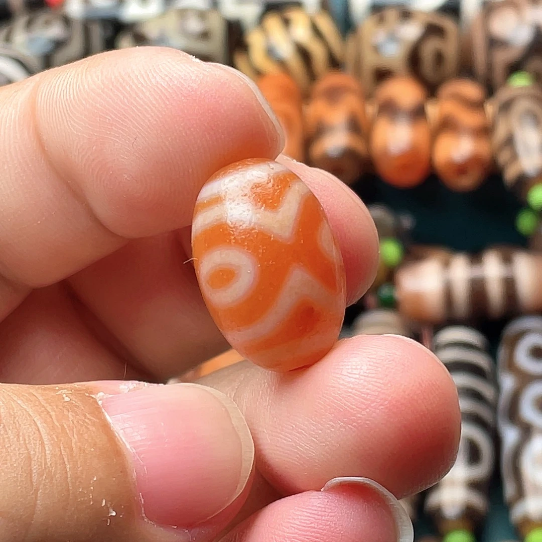 玛瑙/玉髓未镶嵌耳饰红肉熊猫三