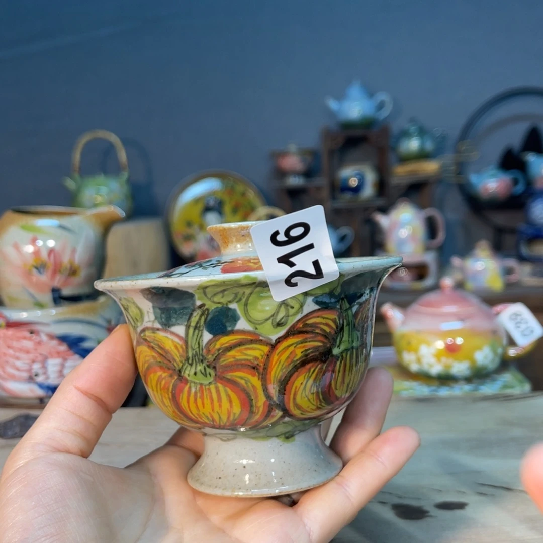 杯素浅陶瓷手工手绘