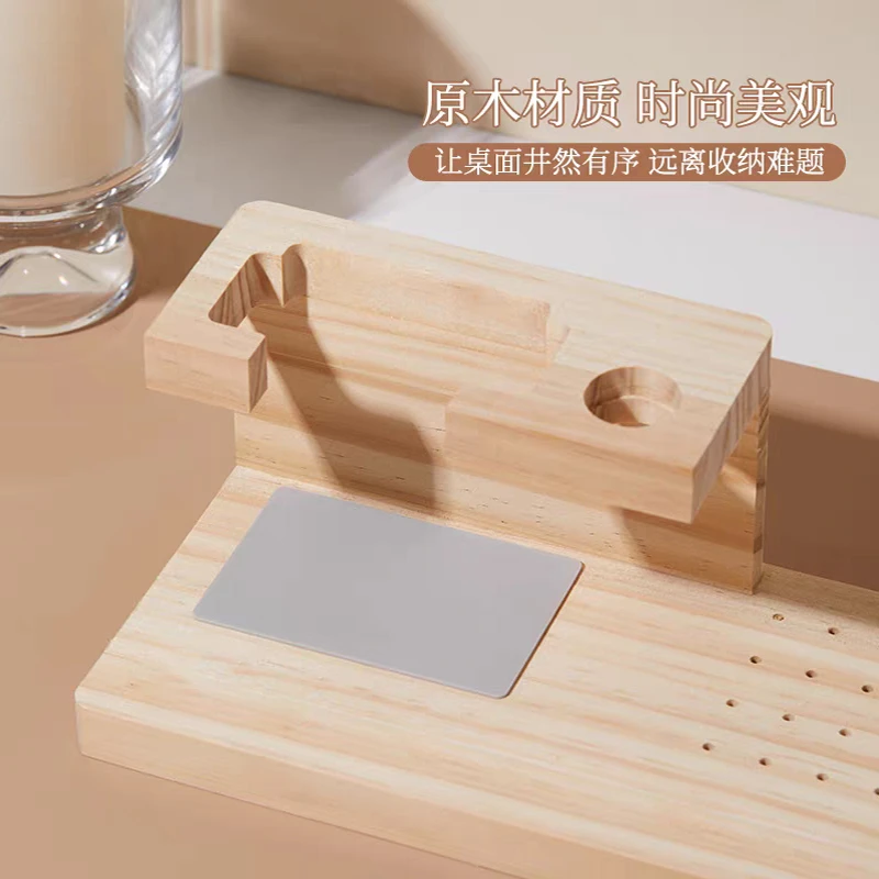 KaSi美甲打磨机支架便携美甲打磨机打磨头收纳摆放小型木质支架