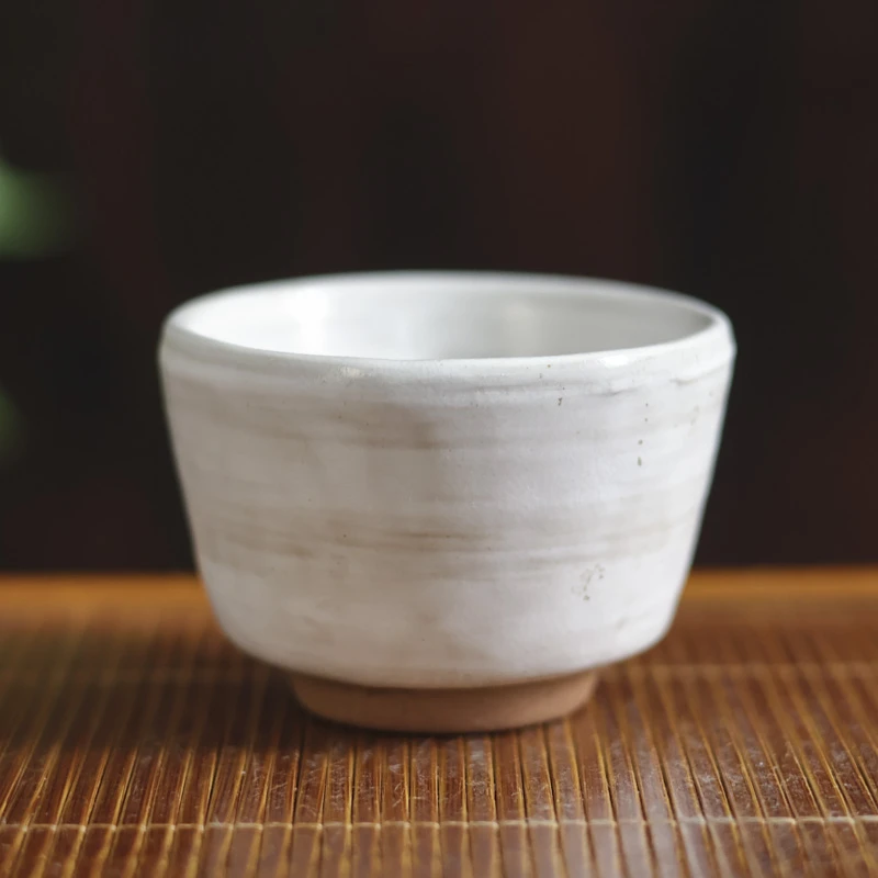 阿茶 粉引主人杯-陶瓷茶杯（X7703）