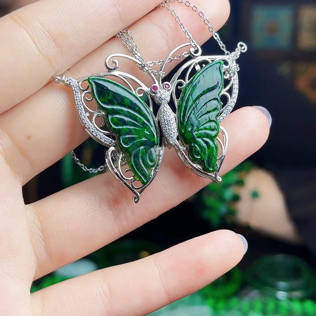 颈饰银S925镶嵌翡翠多样性