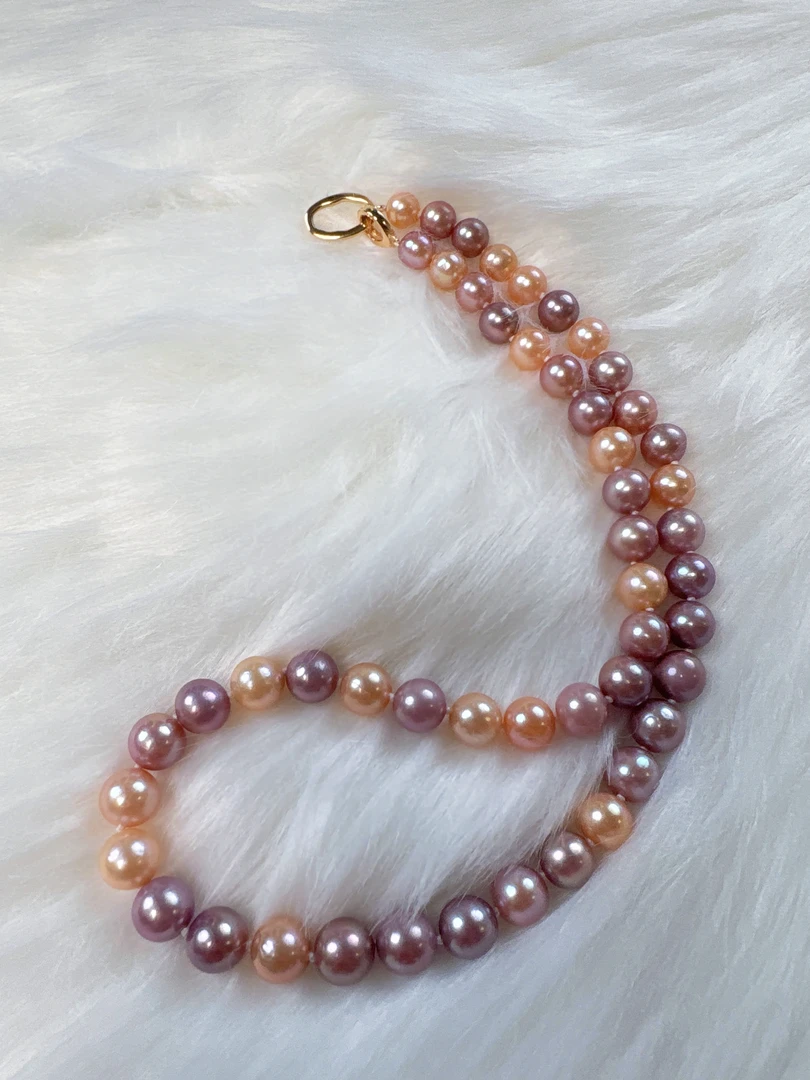 【珍辉珠宝】  （粉彩） 糖果   7-9mm  淡水珍珠