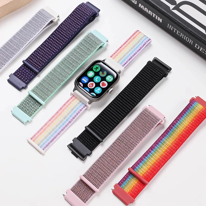 适用荣耀手表5表带尼龙编织回环荣耀手表4男女柔软透气防水替换带