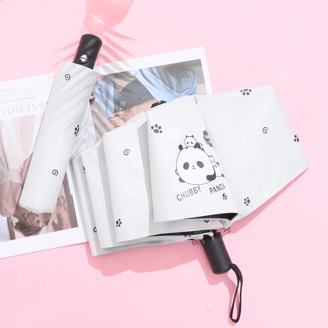 全自动雨伞女晴雨两用抗风学生卡通可爱轻便折叠小清新太阳伞防晒